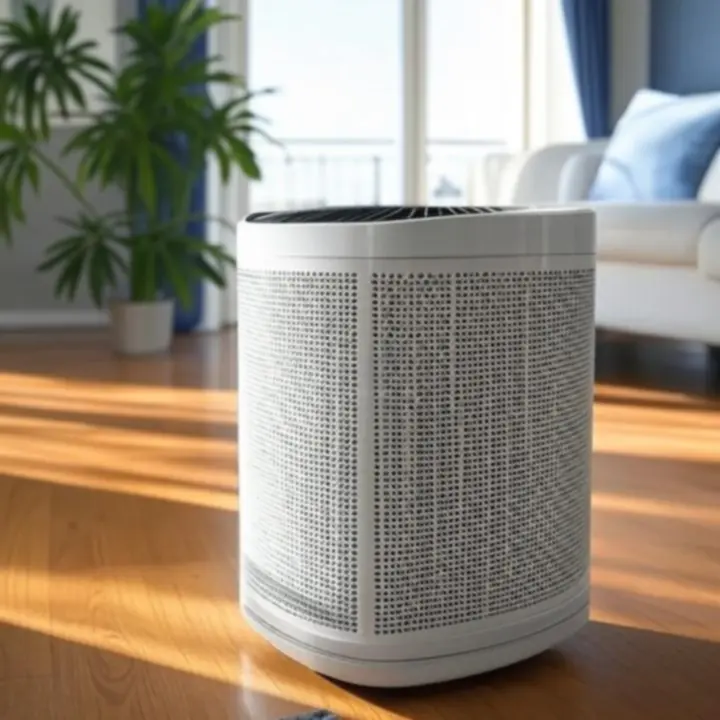 Oczyszczacz powietrza w nowoczesnym mieszkaniu